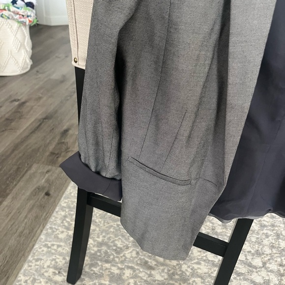 Women's Halogen (Nordstrom Brand) Peplum Waist Blazer Suit Jacket, Gray, Size 12 - Picture 3 of 9